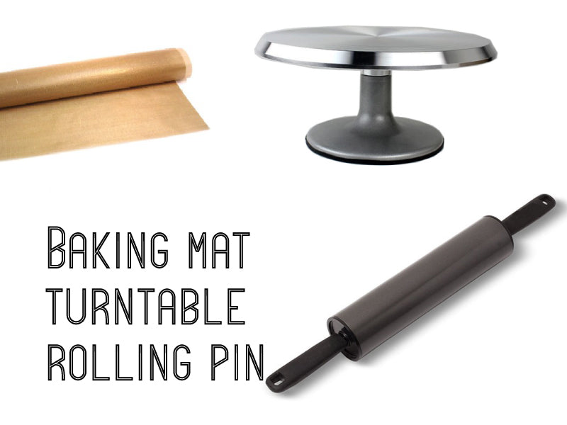 
    Turn Table, Mat , Rolling Pin
  
