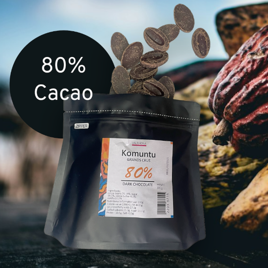 Valrhona Komuntu 80%  DARK chocolate 300G