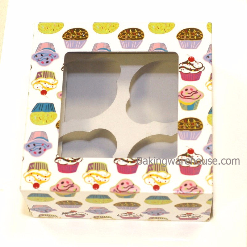 cupcake box with cup cake pattern