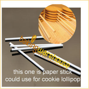 Lollipop paper stick 15 cm -white