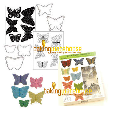 butteryfly cookie cutter with texture sheet