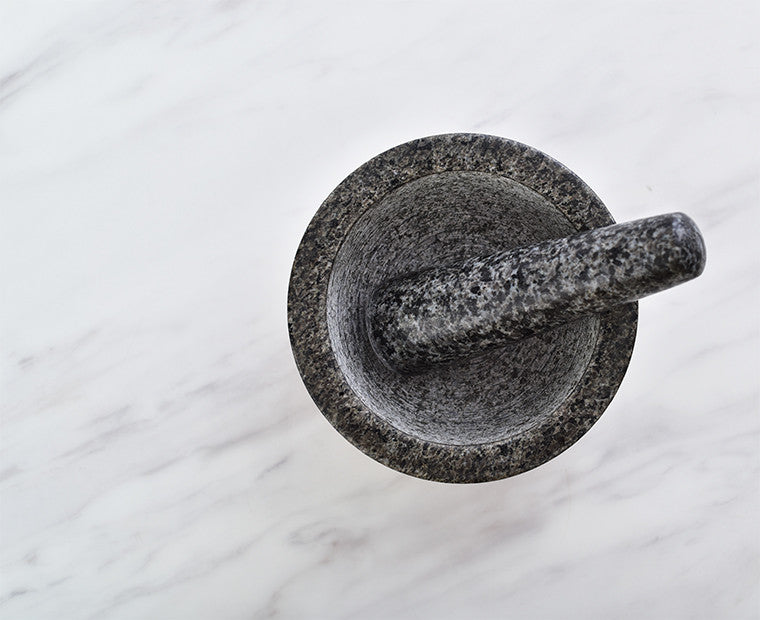 Mortar and Pestle with Brass Base
