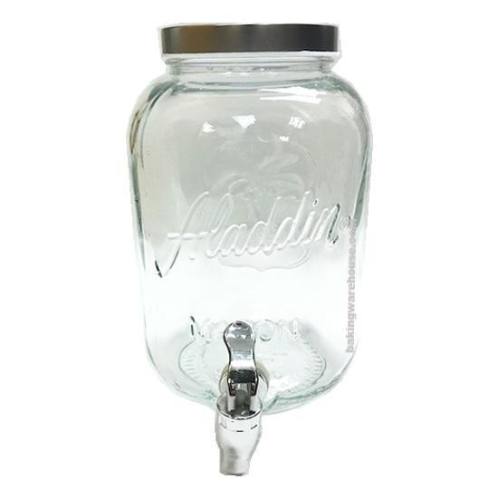 Glass Dispenser 4L by Aladdin silver cap