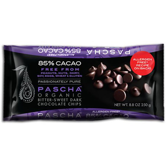 Organic  Vegan Dark Chocolate Baking Chips 85% Cacao bitter sweet