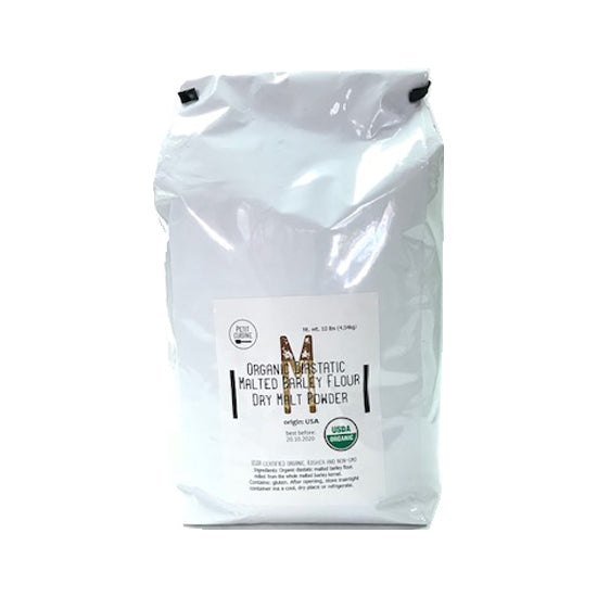 Organic Diastatic Malted Barley Flour -Dry Malt Powder 10LB