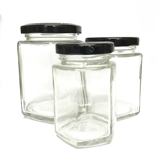 Hexagon Glass Jars