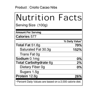 Organic Cacao nibs - Criollo