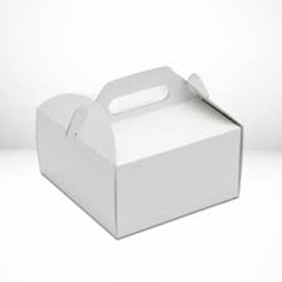 6 inch cake White cake box with handle