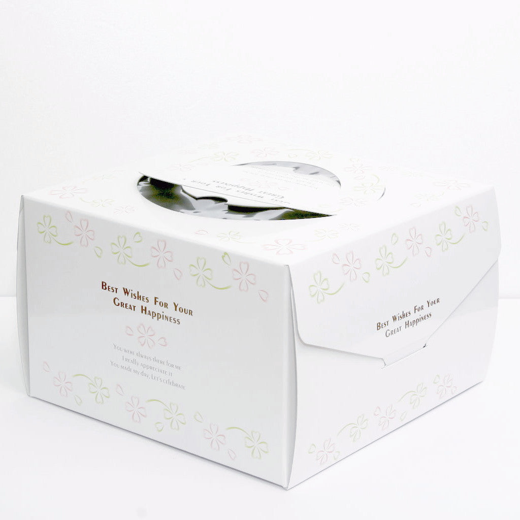 Japanese cake box [Best Wishes For Your Great happiness]